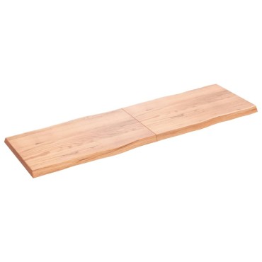 vidaXL Επιφ Τραπεζιού Αν Καφέ 200x60x(2-6)cm Ακατέργ. Μασίφ Ξύλο Δρυός 1 τεμ.