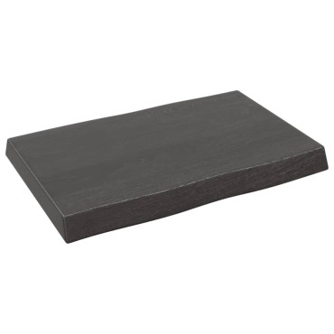 vidaXL Επιφ Τραπεζιού Αν Καφέ 60x40x(2-6)cm Ακατέργ. Μασίφ Ξύλο Δρυός 1 τεμ.