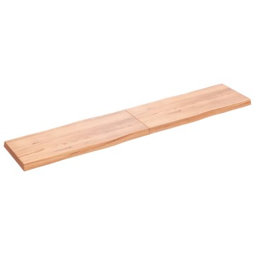 vidaXL Επιφ Τραπεζιού Αν Καφέ 200x40x(2-6)cm Ακατέργ. Μασίφ Ξύλο Δρυός 1 τεμ.