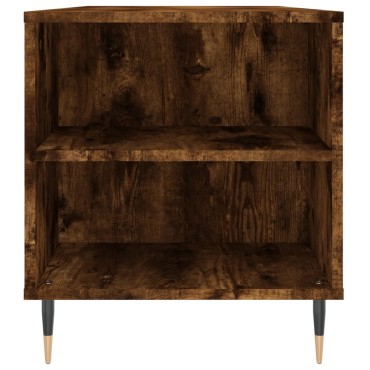 vidaXL Τραπεζάκι Σαλονιού Καπνιστή Δρυς 102x44,5x50cm Επεξεργ. Ξύλο 1 τεμ.