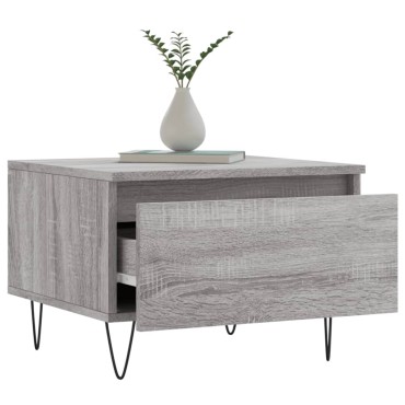 vidaXL Τραπεζάκια Σαλονιού 2 τεμ. Γκρι Sonoma 50x46x35cm Επεξ. Ξύλο