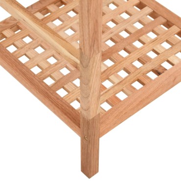 vidaXL Ραφιέρα Μπάνιου 35,5x35,5x112,5cm από Μασίφ Ξύλο Καρυδιάς 1 τεμ.
