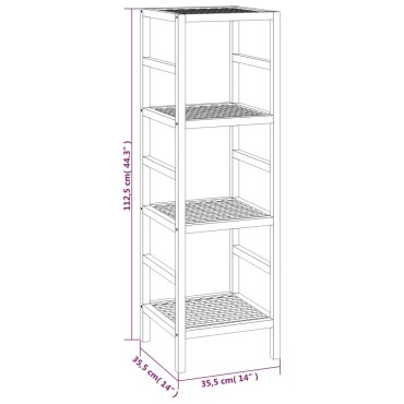 vidaXL Ραφιέρα Μπάνιου 35,5x35,5x112,5cm από Μασίφ Ξύλο Καρυδιάς 1 τεμ.