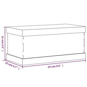 vidaXL Κουτί Βιτρίνα Διάφανο 24 x 12 x 11 εκ. Ακρυλικό
