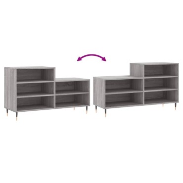 vidaXL Παπουτσοθήκη Γκρι Sonoma 102x36x60cm από Επεξεργασμένο Ξύλο