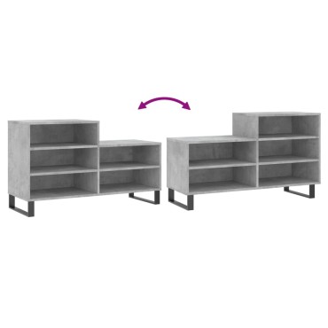 vidaXL Παπουτσοθήκη Γκρι Σκυροδέματος 102x36x60cm Επεξεργασμένο Ξύλο