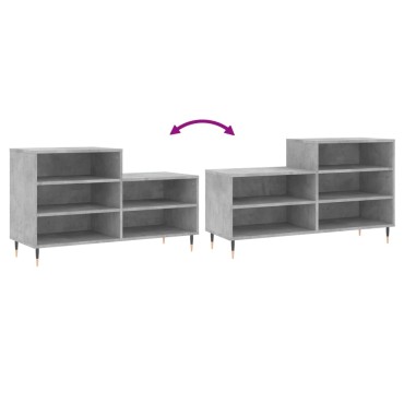 vidaXL Παπουτσοθήκη Γκρι Σκυροδέματος 102x36x60cm Επεξεργασμένο Ξύλο