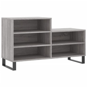 vidaXL Παπουτσοθήκη Γκρι Sonoma 102x36x60cm από Επεξεργασμένο Ξύλο