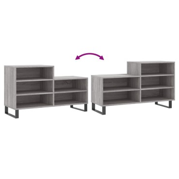 vidaXL Παπουτσοθήκη Γκρι Sonoma 102x36x60cm από Επεξεργασμένο Ξύλο