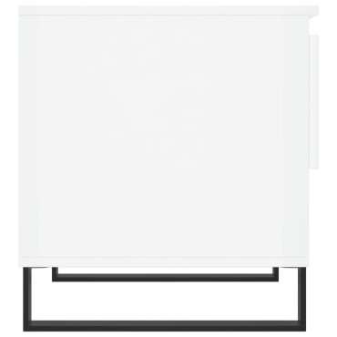 vidaXL Τραπεζάκια Σαλονιού 2 τεμ. Γυαλ. Λευκό 50x46x50cm Επεξ. Ξύλο