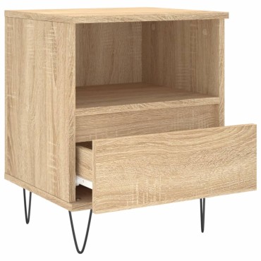 vidaXL Κομοδίνο Sonoma Δρυς 40x35x50cm από Επεξεργ. Ξύλο 1 τεμ.