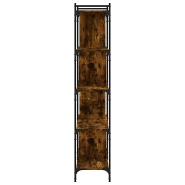 vidaXL Βιβλιοθήκη 5 Επιπέδων Καπνιστή Δρυς 76x32x158cm Επεξ. Ξύλο 1 τεμ.