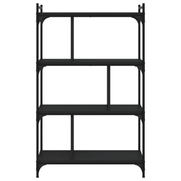 vidaXL Βιβλιοθήκη 4 Επιπέδων Μαύρη 76x32x123cm από Επεξεργ. Ξύλο 1 τεμ.