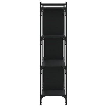 vidaXL Βιβλιοθήκη 4 Επιπέδων Μαύρη 76x32x123cm από Επεξεργ. Ξύλο 1 τεμ.