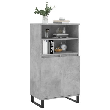 vidaXL Ντουλάπι Γκρι σκυροδέματος 60x36x110cm από Επεξεργασμένο Ξύλο 1 τεμ.