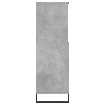 vidaXL Ντουλάπι Γκρι σκυροδέματος 60x36x110cm από Επεξεργασμένο Ξύλο 1 τεμ.