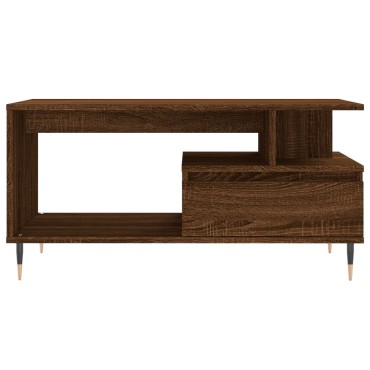 vidaXL Τραπεζάκι Σαλονιού Καφέ Δρυς 90x49x45cm Επεξεργασμ. Ξύλο 1 τεμ.