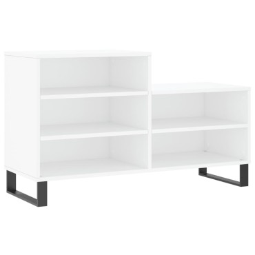 vidaXL Παπουτσοθήκη Λευκή 102x36x60cm από Επεξεργασμένο Ξύλο