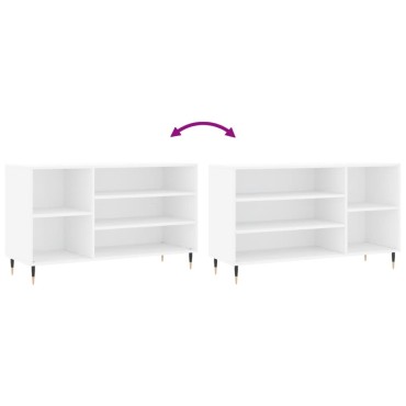 vidaXL Παπουτσοθήκη Λευκή 102x36x60cm από Επεξεργασμένο Ξύλο