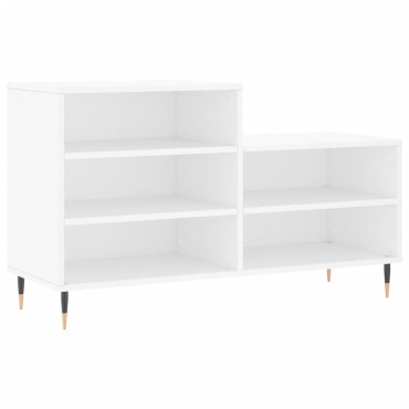 vidaXL Παπουτσοθήκη Λευκή 102x36x60cm από Επεξεργασμένο Ξύλο