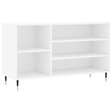 vidaXL Παπουτσοθήκη Γυαλιστερό Λευκό 102x36x60cm Επεξεργασμένο Ξύλο