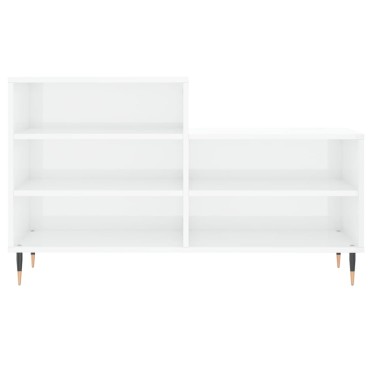 vidaXL Παπουτσοθήκη Γυαλιστερό Λευκό 102x36x60cm Επεξεργασμένο Ξύλο
