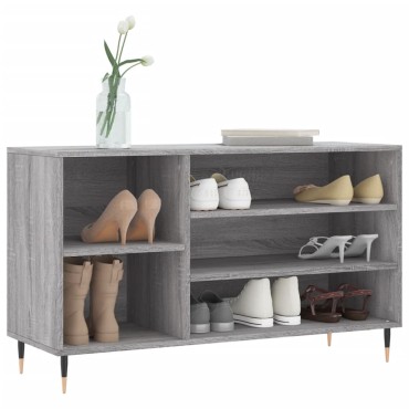 vidaXL Παπουτσοθήκη Γκρι Sonoma 102x36x60cm από Επεξεργασμένο Ξύλο