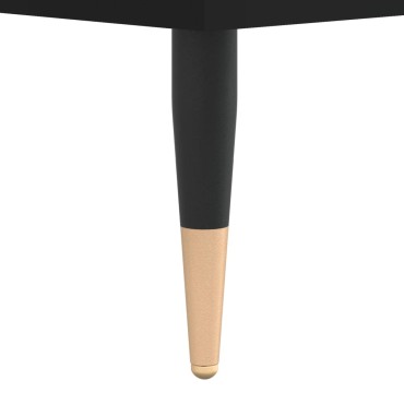 vidaXL Κομοδίνα 2 τεμ. Μαύρα 40x35x50cm από Επεξεργασμένο Ξύλο