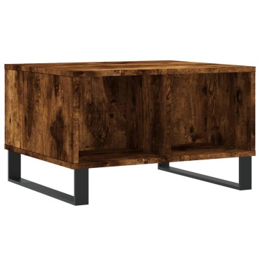 vidaXL Τραπεζάκι Σαλονιού Καπνιστή Δρυς 60x50x36,5cm Επεξεργασμ. Ξύλο 1 τεμ.