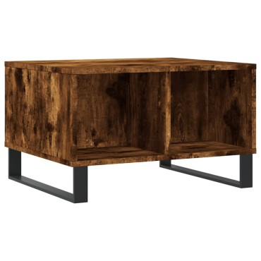vidaXL Τραπεζάκι Σαλονιού Καπνιστή Δρυς 60x50x36,5cm Επεξεργασμ. Ξύλο 1 τεμ.