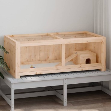 vidaXL Κλουβί Χάμστερ 104 x 52 x 38 εκ. από Μασίφ Ξύλο Ελάτης