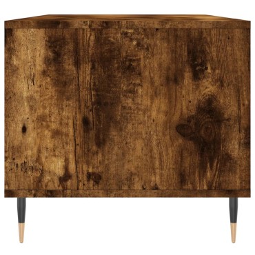 vidaXL Τραπεζάκι Σαλονιού Καπνιστή Δρυς 90x49x45cm Επεξεργασμ. Ξύλο 1 τεμ.