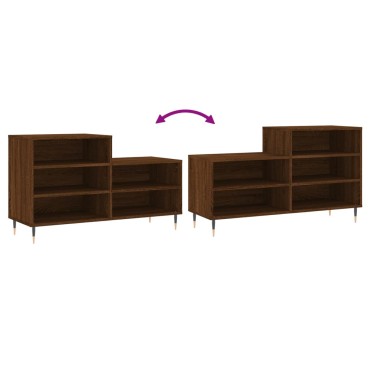 vidaXL Παπουτσοθήκη Καφέ Δρυς 102x36x60cm από Επεξεργασμένο Ξύλο