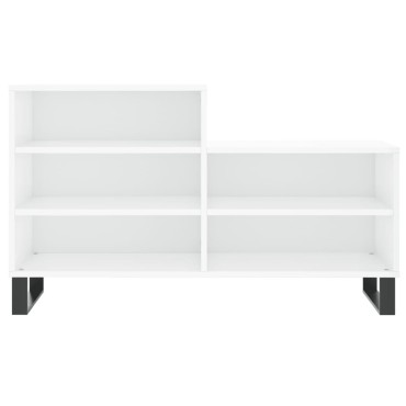 vidaXL Παπουτσοθήκη Γυαλιστερό Λευκό 102x36x60cm Επεξεργασμένο Ξύλο