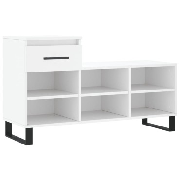 vidaXL Παπουτσοθήκη Λευκή 102x36x60cm από Επεξεργασμένο Ξύλο