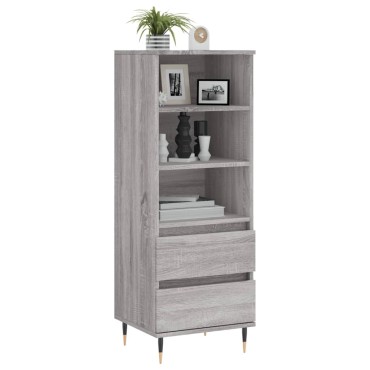 vidaXL Ντουλάπι Γκρι Sonoma 40x36x110cm από Επεξεργασμένο Ξύλο 1 τεμ.