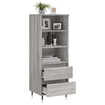 vidaXL Ντουλάπι Γκρι Sonoma 40x36x110cm από Επεξεργασμένο Ξύλο 1 τεμ.