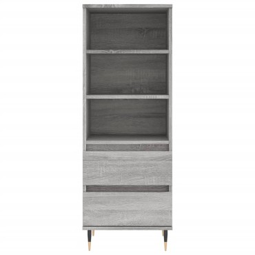 vidaXL Ντουλάπι Γκρι Sonoma 40x36x110cm από Επεξεργασμένο Ξύλο 1 τεμ.