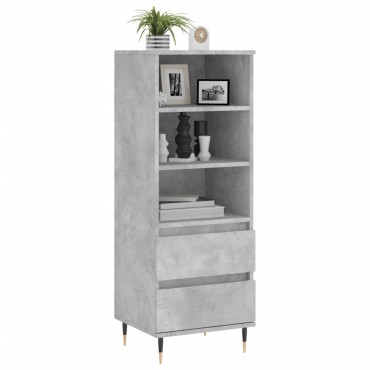 vidaXL Ντουλάπι Γκρι Σκυρ. 40x36x110cm από Επεξεργασμένο Ξύλο 1 τεμ.