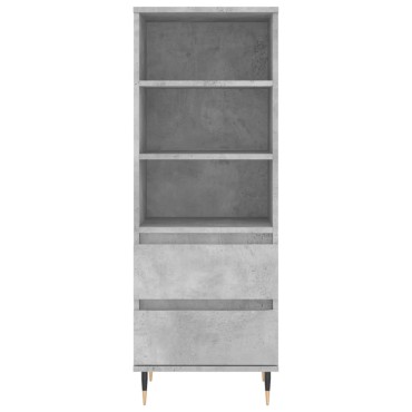 vidaXL Ντουλάπι Γκρι Σκυρ. 40x36x110cm από Επεξεργασμένο Ξύλο 1 τεμ.