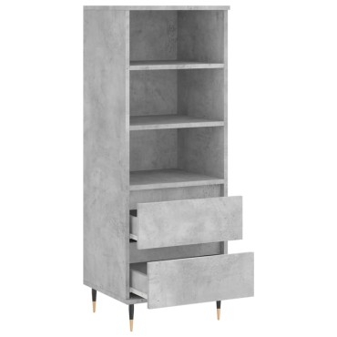 vidaXL Ντουλάπι Γκρι Σκυρ. 40x36x110cm από Επεξεργασμένο Ξύλο 1 τεμ.