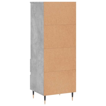 vidaXL Ντουλάπι Γκρι Σκυρ. 40x36x110cm από Επεξεργασμένο Ξύλο 1 τεμ.
