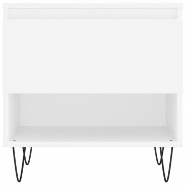 vidaXL Τραπεζάκια Σαλονιού 2 τεμ. Λευκά 50x46x50cm Επεξεργασμένο Ξύλο