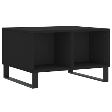 vidaXL Τραπεζάκι Σαλονιού Μαύρο 60x50x36,5cm από Επεξεργασμένο Ξύλο 1 τεμ.