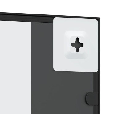 vidaXL Καθρέφτης Ορθογώνιος Μαύρος 40 x 80 εκ. από Σίδερο
