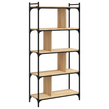 vidaXL Βιβλιοθήκη 5 Επιπέδων Sonoma Δρυς 76x32x158cm Επεξ. Ξύλο 1 τεμ.