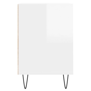 vidaXL Έπιπλο Τηλεόρασης Γυαλ. Λευκό 100x35x55cm Επεξεργασμένο Ξύλο