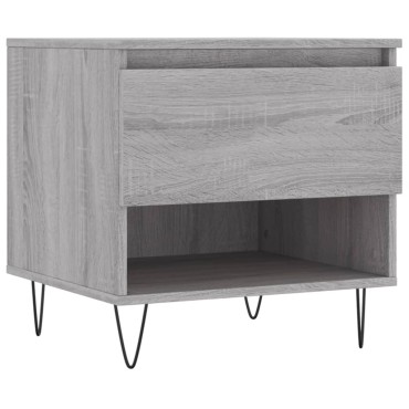 vidaXL Τραπεζάκια Σαλονιού 2 τεμ. Γκρι Sonoma 50x46x50cm Επεξ. Ξύλο