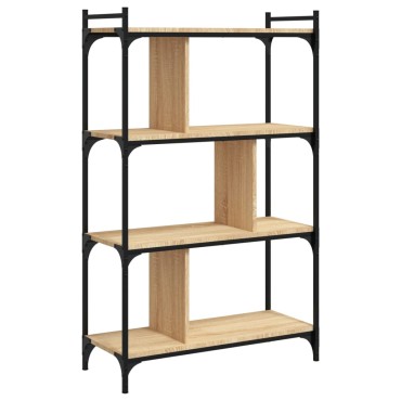 vidaXL Βιβλιοθήκη 4 Επιπέδων Sonoma Δρυς 76x32x123cm Επεξ. Ξύλο 1 τεμ.