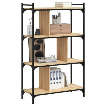 vidaXL Βιβλιοθήκη 4 Επιπέδων Sonoma Δρυς 76x32x123cm Επεξ. Ξύλο 1 τεμ.